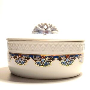 Vintage Elizabeth Arden Treasures of the Pharaohs Powder Box Trinket Dish EUV